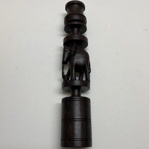 African Blackwood Elephant Candle Holder